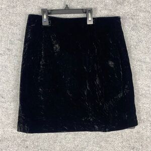 Annie Alexander Skirt 12 black is it silk Minimalist Classic Quiet luxury zip